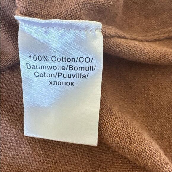 MARBLE Woman’s Size Small Brown Cowl Neck Sweater with Fringe - Picture 8 of 9